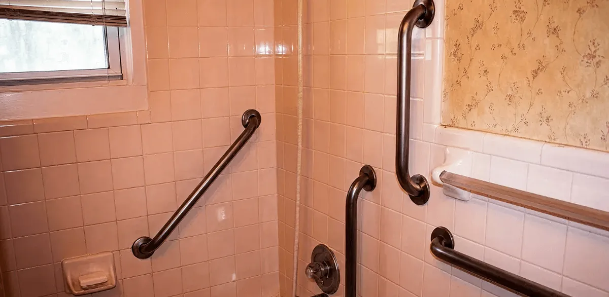 Shower grab bar installation for bathroom safety and accessibility in Cambridge, MA