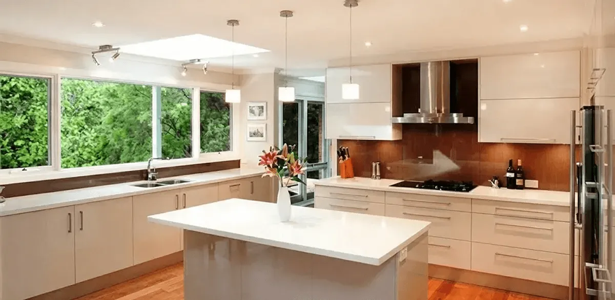 Kitchen cabinet refacing and remodel results in a modern kitchen in Cambridge, MA