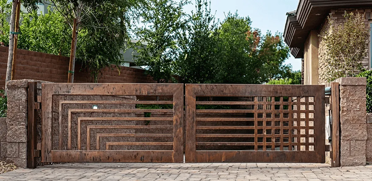Custom driveway gate installation for a home entrance in Cambridge, MA