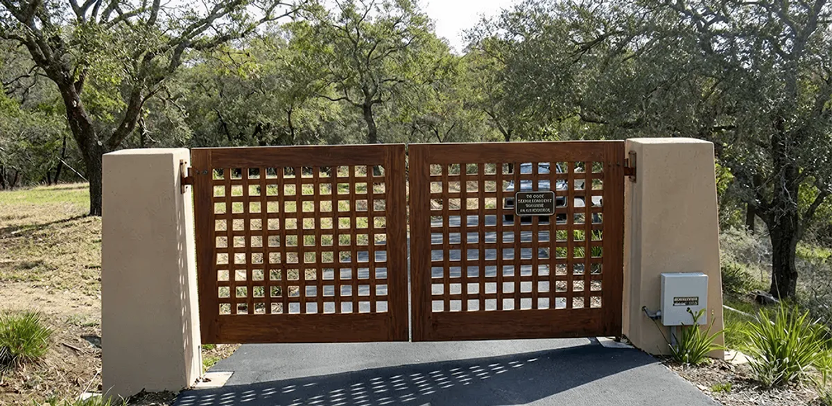 Driveway gate installation for a residential property in Cambridge, MA