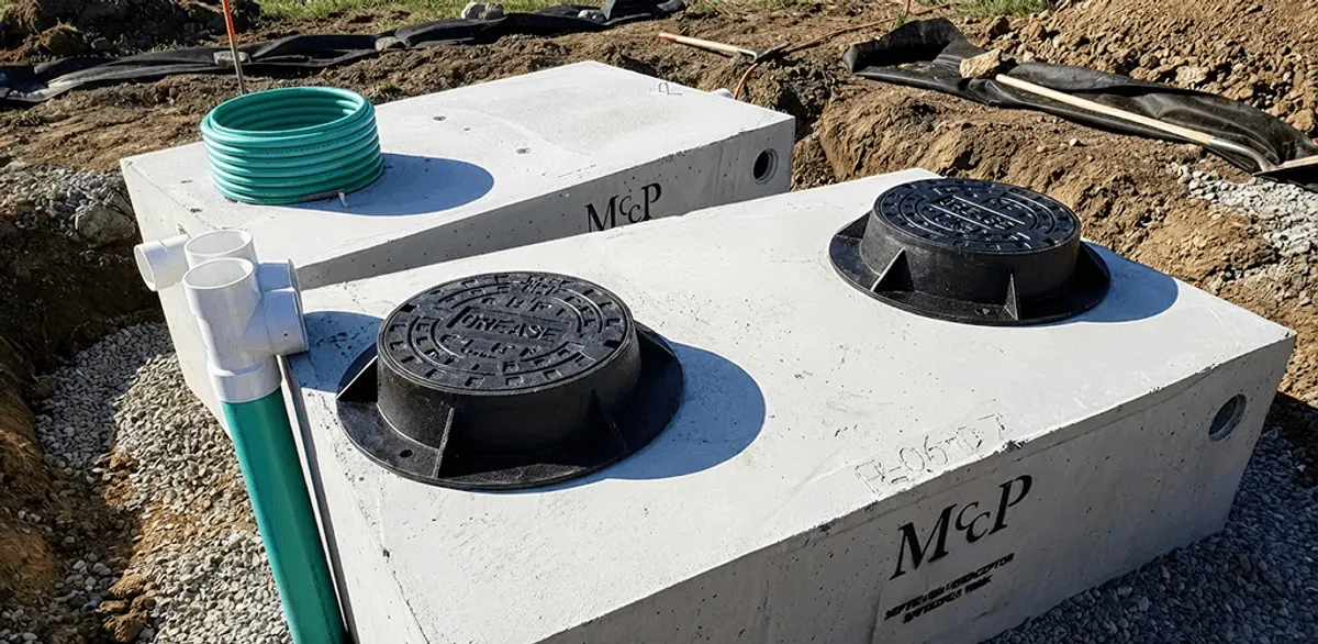 Grease trap installation unit set in place for drainage protection in Cambridge, MA