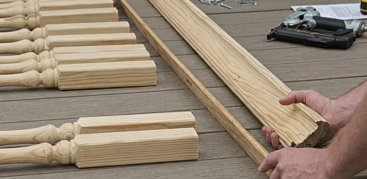 Handrail installation materials and wood components for stair rail work in Cambridge, MA